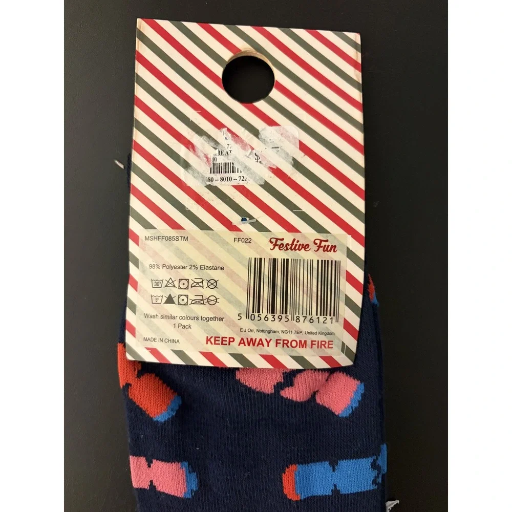 Mens Christmas Novelty Socks Bundle Davco Polar Bear Beer Festive Fun Pun 2 Pair